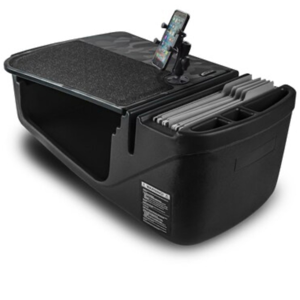AutoExec desk with RAM Mounts x-grip cell phone holder - good condition